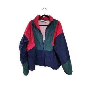 Vintage Riddell Color Block Nylon Windbreaker Jacket Medium size XL